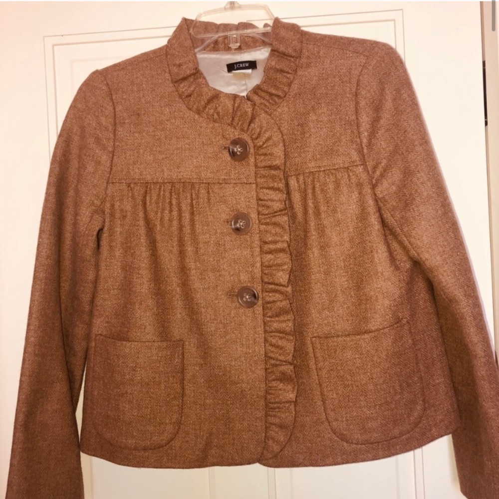 🧶JCrew Wool Herringbone Fiona Jacket